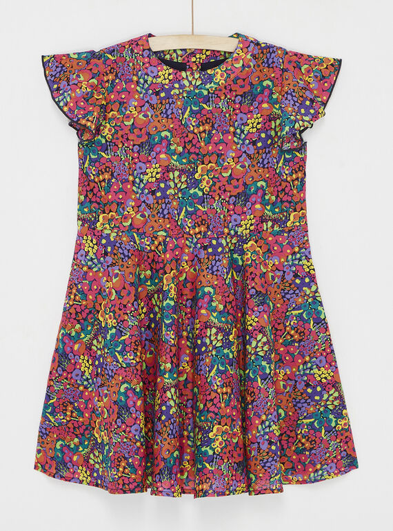 Robe imprimée multicolor pour fille  SALINROB1 / 23W901H2ROB713