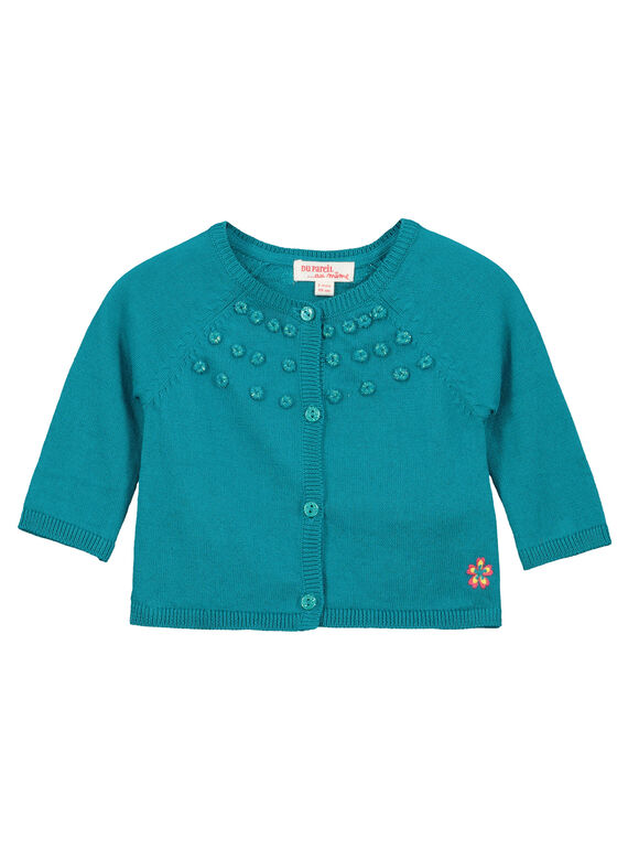 Gilet en maille bébé fille FICACAR2 / 19SG09D2CAR209