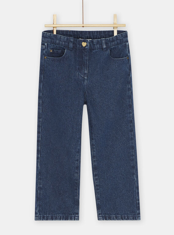 Jean brut coupe droite fille 