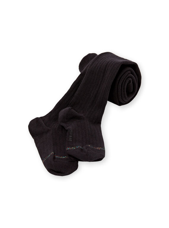 Collant noir enfant fille KYAESCOL4 / 20WI0187COL090