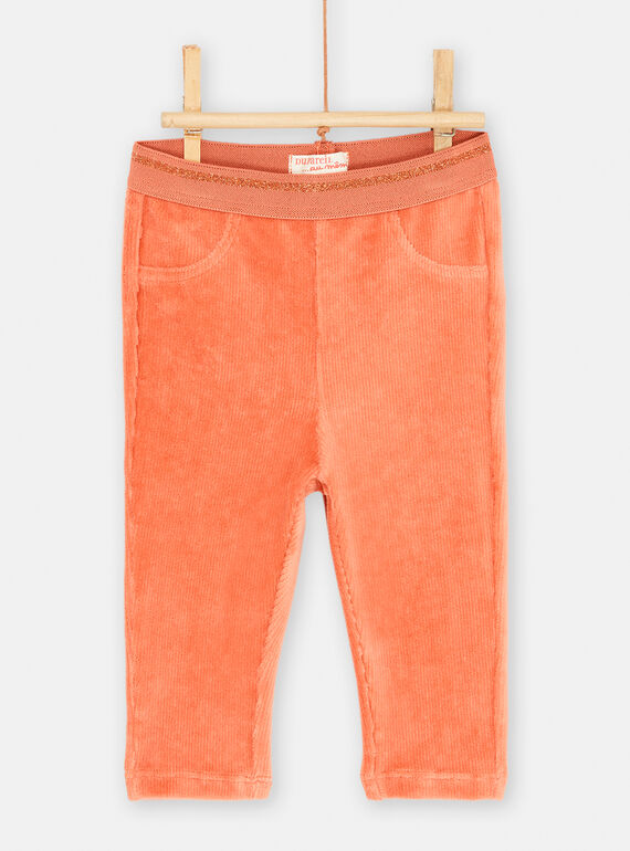Pantalon orange en velours SICOUPAN2 / 23WG09L2PANE406