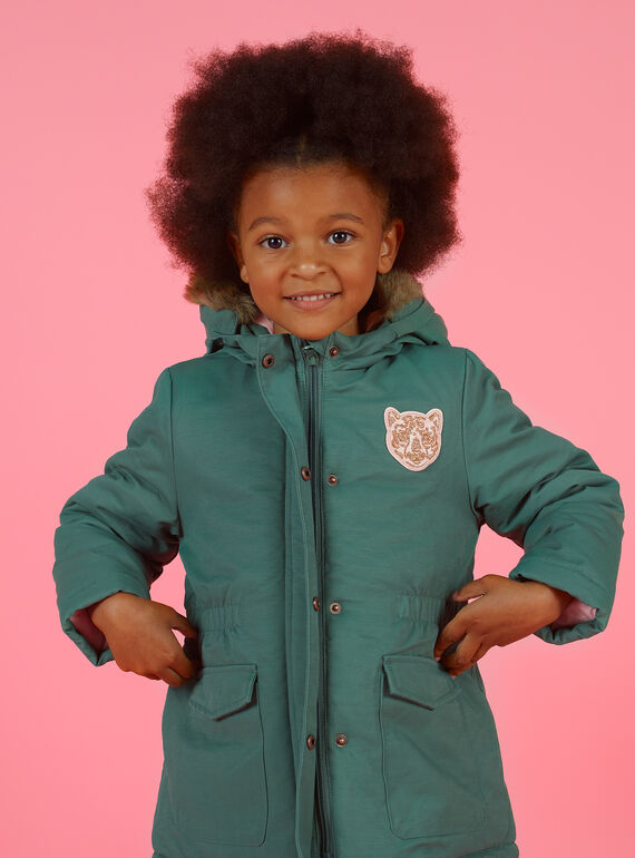 Parka à capuche kaki enfant fille MAKAPARKA / 21W90152PAR612