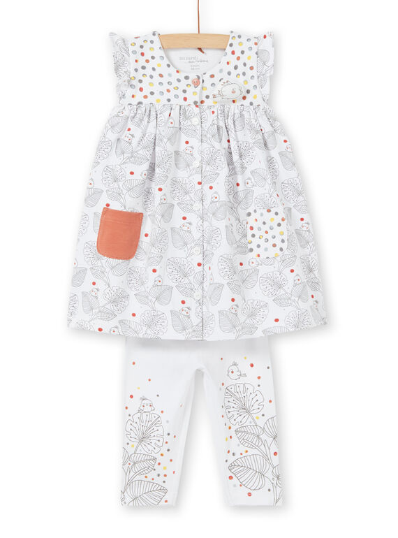 Ensemble robe manches courtes et legging naissance fille LOU1ENS1 / 21SF03H2ENS000