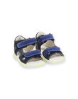 Sandales bleu marine en croûte de cuir RUSANDSPORT / 23KK3862D0E070
