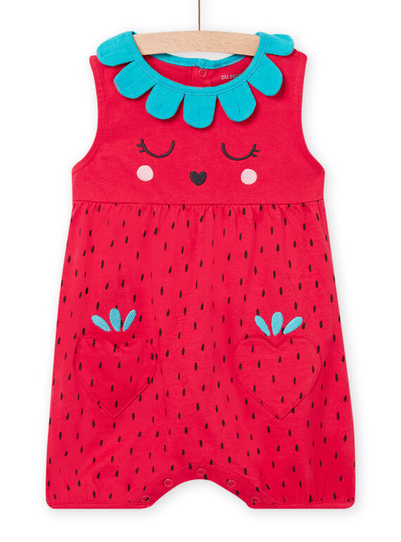 Combinaison pivoine à motif fraise bébé fille NEFIGREFLO / 22SH13H2GREF510