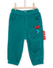 Pantalon en double gaze vert PUPRIPAN1 / 22WG10P1PAN060
