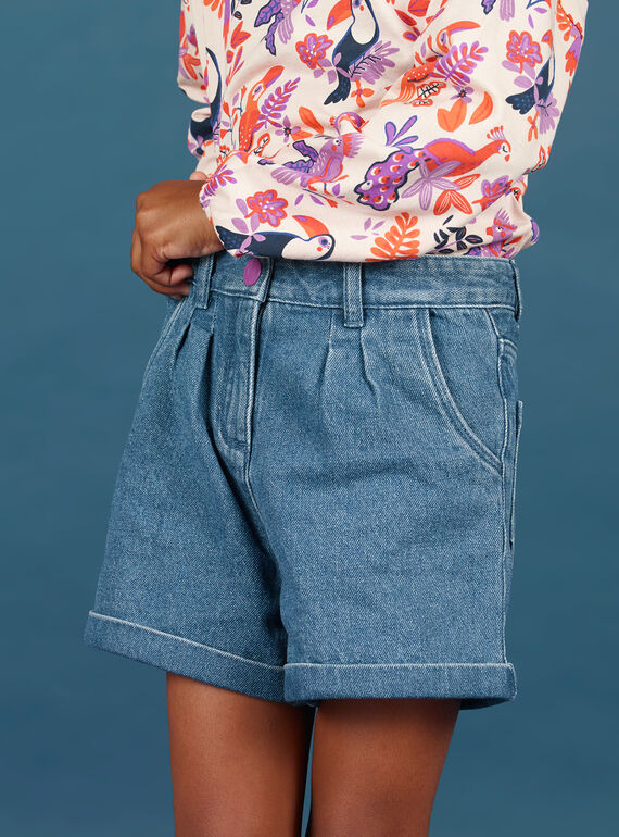 Short en jean enfant fille MAPASHORT / 21W901H1SHOP269