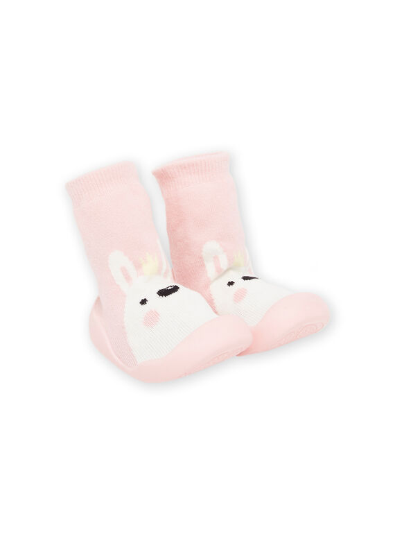 Chaussons chaussettes à motif lapin et semelle flexible PICHO7ROSE / 22XK3742D08030