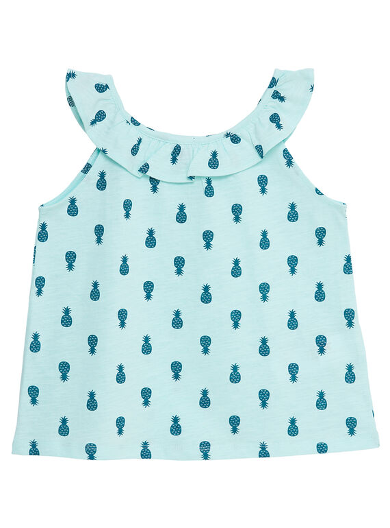Débardeur à encolure volantée  et imprimé ananas JAJODEB3 / 20S901T3D27219
