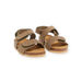 Sandales kaki en cuir