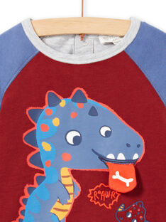 T-shirt manches longues animation dinosaure bébé garçon MUPATEE1 / 21WG10H1TML719