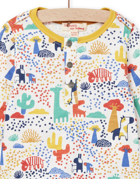 T-shirt col tunisien motif fantaisie coloré bébé garçon NULUTUN / 22SG10P1TML001