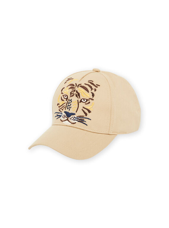 Casquette beige foncé à motif tête de tigre brodé RYOJOCHA5 / 23SI02C4CHAA014
