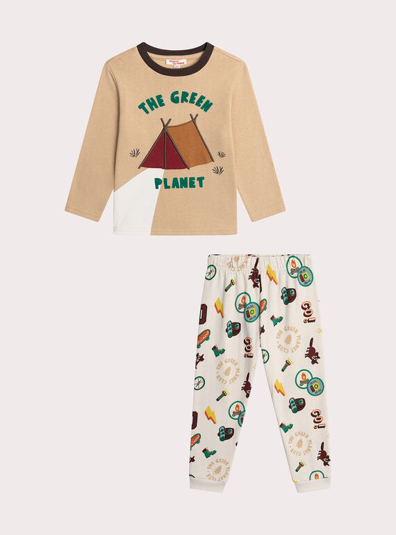 Pyjama camping pour enfant garçon XEGOPYJCAMP / 25WH1233PYJ080