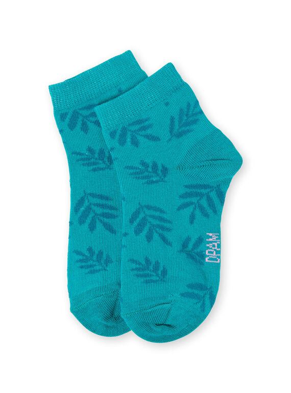 Chaussettes turquoises et bleues enfant fille LYAVERSOCK / 21SI01Q1SOQC216