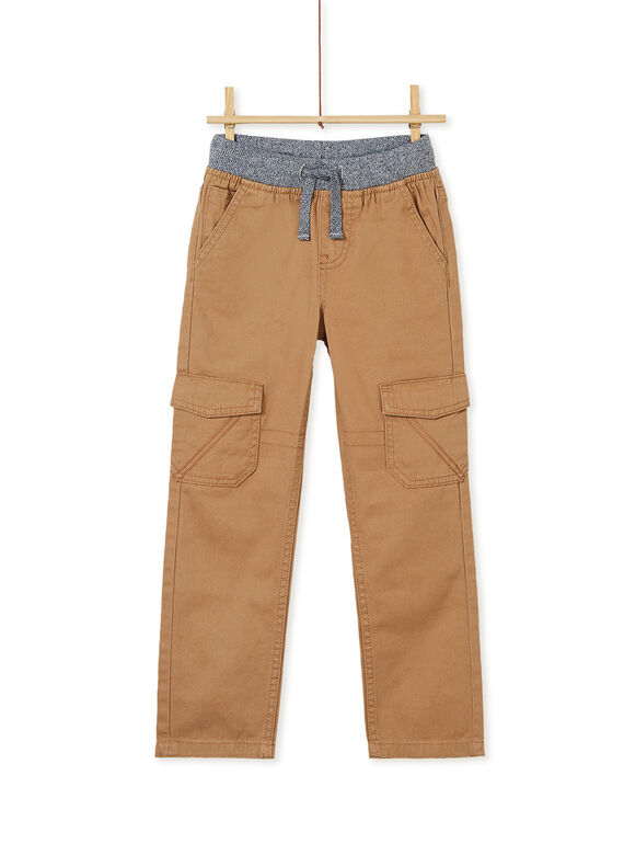 Pantalon cargo camel enfant garçon KOJOPAMAT4 / 20W9023AD2BI810