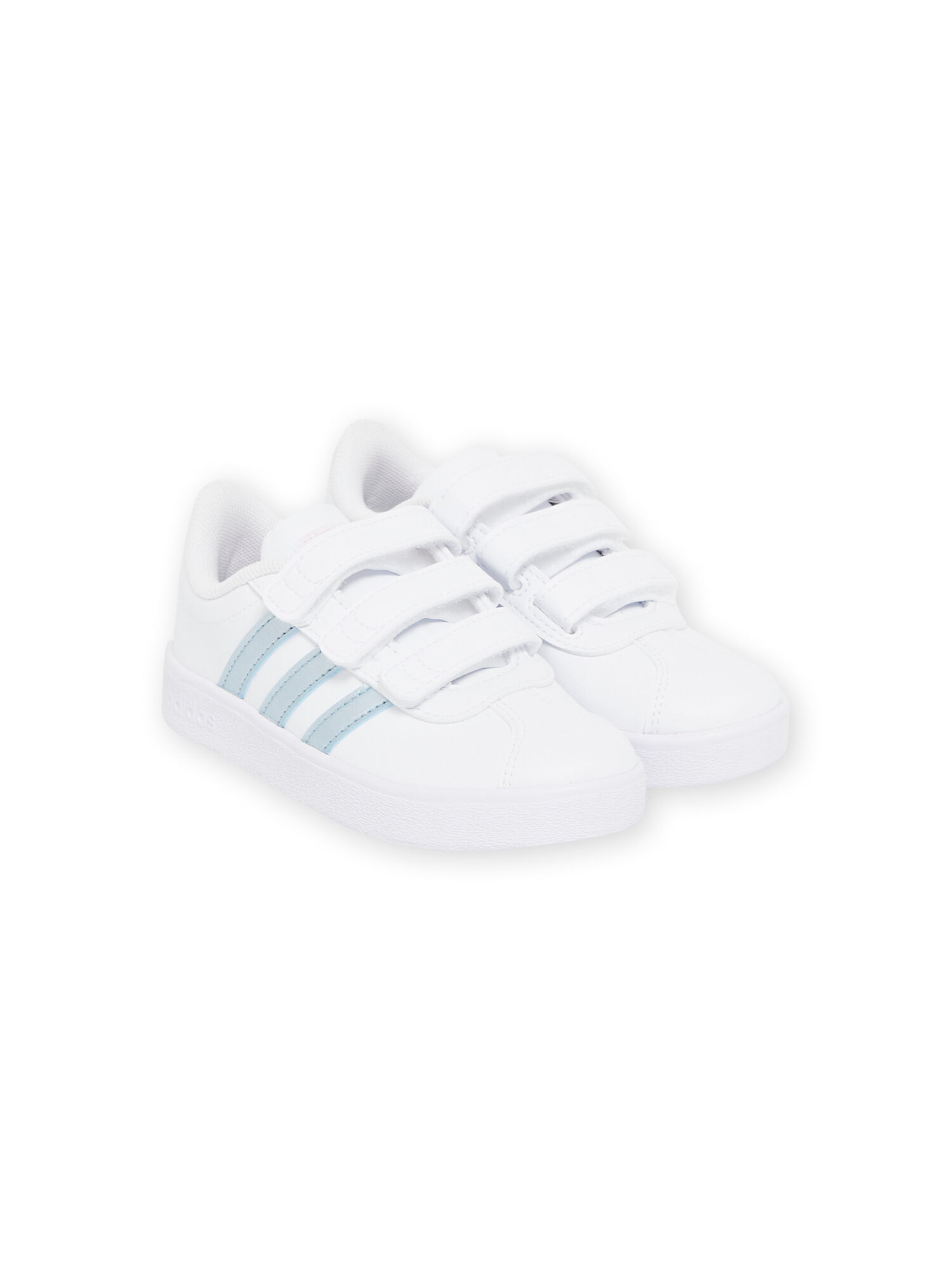 Baskets ADIDAS blanches details argentes enfant fille Basket Tennis DPAM