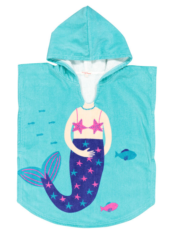 Cape de bain sirène fille FYACAPEX / 19SI01K1CDB203