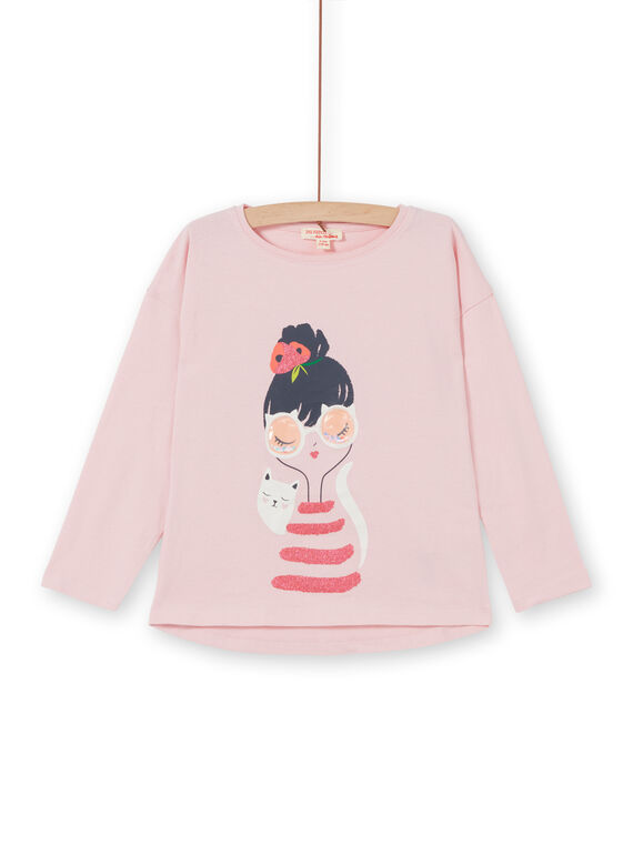 Tee Shirt Manches Longues Rose LAROUTEE1 / 21S901K1TMLD326