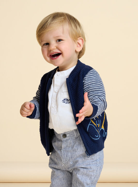 Gilet bleu encre bébé garçon NUSOGIL / 22SG10Q1GILC214
