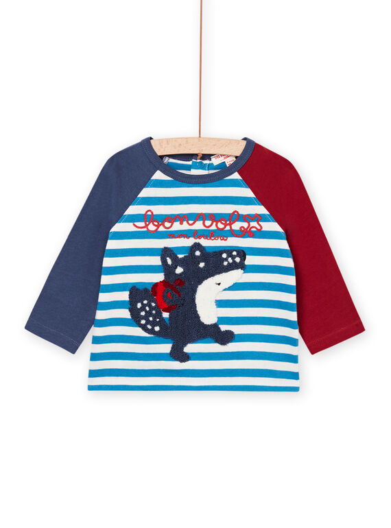 T-shirt avec animation loup multi-techniques PUGOTEE1 / 22WG10O1TMLC220