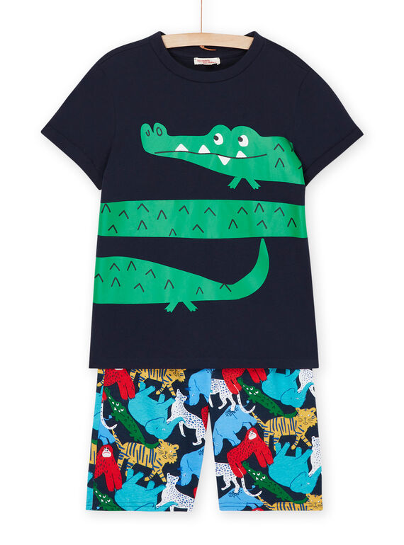 T-shirt et bermuda bleu nuit ROPLAENS1 / 23S902P1ENS705