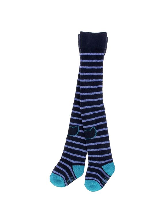 Collant rayé fantaisie bébé fille DYIBLECOL / 18WI0991COL099