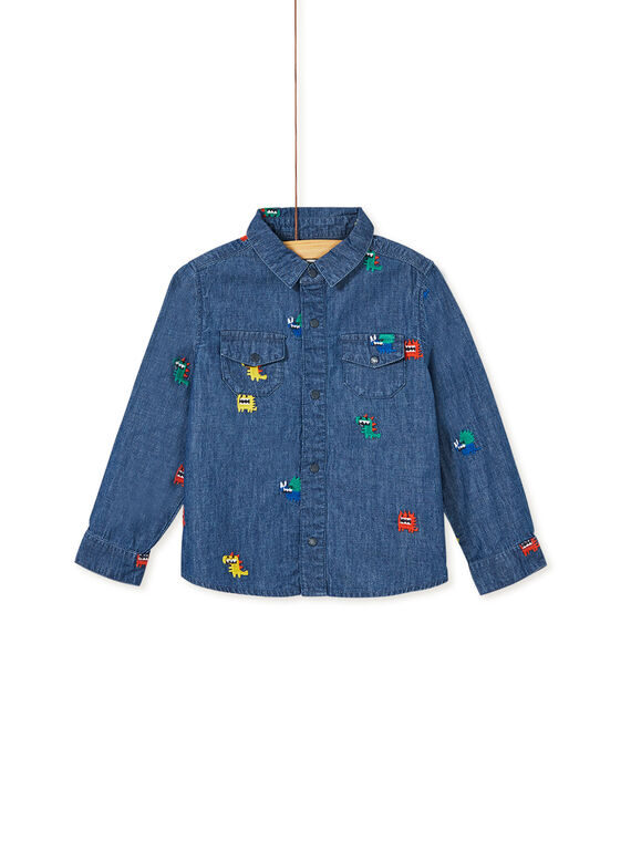 Chemise en jean manches longues enfant garçon. KORECHEM / 20W902G1CHMP274