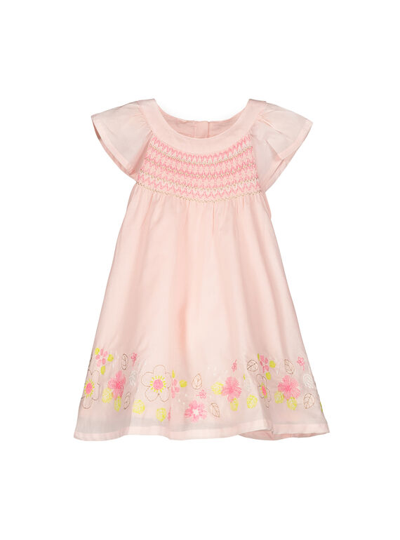 Robe à smocks bébé fille FIPOROB1 / 19SG09C1ROB307