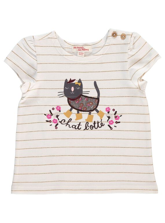 Tee-shirt manches courtes bébé fille DICHOTEEEX / 18WG09F1TMC099