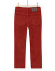 Pantalon en toile rouge POJOPAVEL3 / 22W902C1PAN050