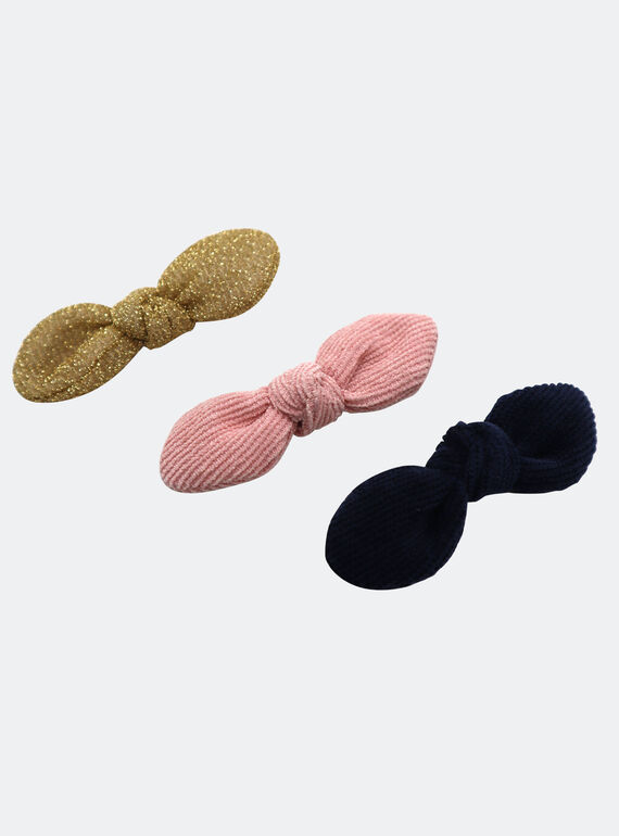 Lot de 3 barrettes assorties enfant fille PYAJOCLIC2 / 22WI01H4BRTC205