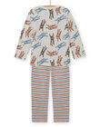 Ensemble pyjama imprimé tigre et rayures enfant garçon MEGOPYJTUB / 21WH1283PYJA010