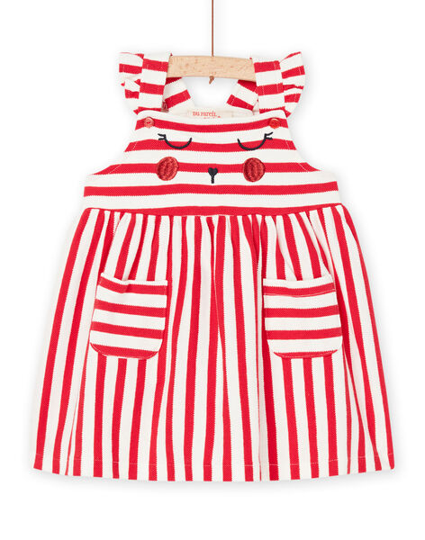 Robe sans manches écrue à imprimé à rayures RINAUROB2 / 23SG09N1ROB001