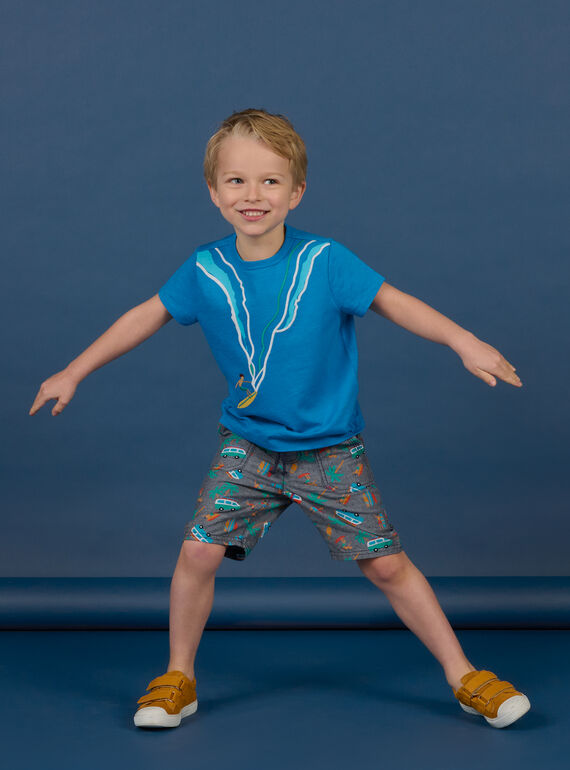 Bermuda à imprimé fantaisie chambray enfant garçon NOWABER2 / 22S902V4BER721
