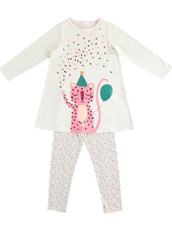 Chemise de nuit avec legging enfant fille JEFACHUPAN / 20SH11C1CHN001