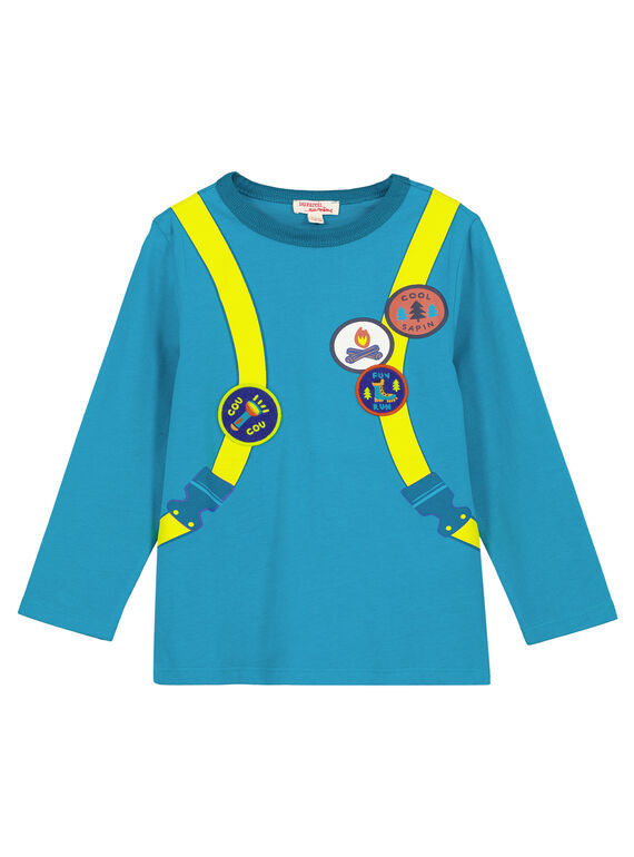 Tshirt Turquoise Manches Longues GOTUTEE2 / 19W902Q3TMLC217