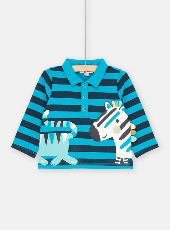 Polo rayé à manches longues pour bébé garçon SUDUPOL / 23WG10P1POLC235