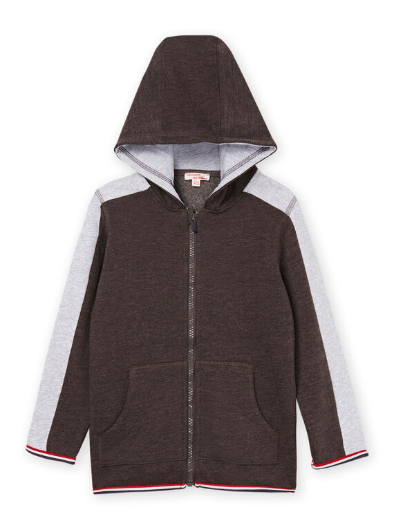 Haut de jogging anthracite et gris chiné POJOJOH2 / 22W902D1JGH944