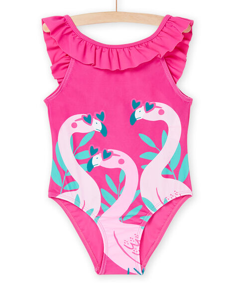 Maillot de bain 1 pièce groseille à imprimé flamants roses RYAMER4 / 23SI01R3MAID307