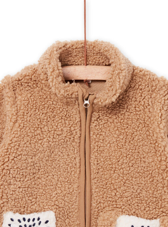 Gilet bicolore zippé en sherpa PURHUGIL / 22WG10Q1GIL821
