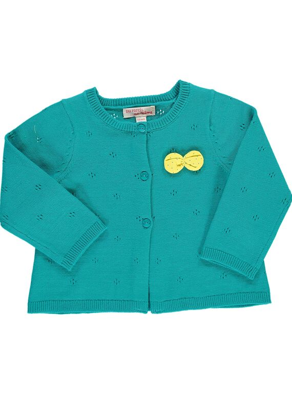 Gilet en maille bébé fille CIJOGIL6B / 18SG09R8CAR202
