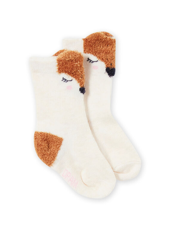 Chaussettes motif hibou bébé fille MYISAUSOQ / 21WI09P1SOQA010