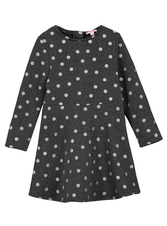 ROBE CHAUDE EN MAILLE DOUBLEE FAUSSE FOURRURE GAJOLROB2 / 19W901L4D2F944