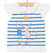 T-shirt marinière à motifs lapins fantaisie bébé fille