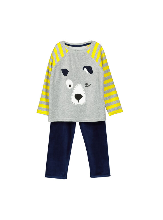Pyjama en velours garçon FEGOPYJDOG / 19SH1242PYJJ908
