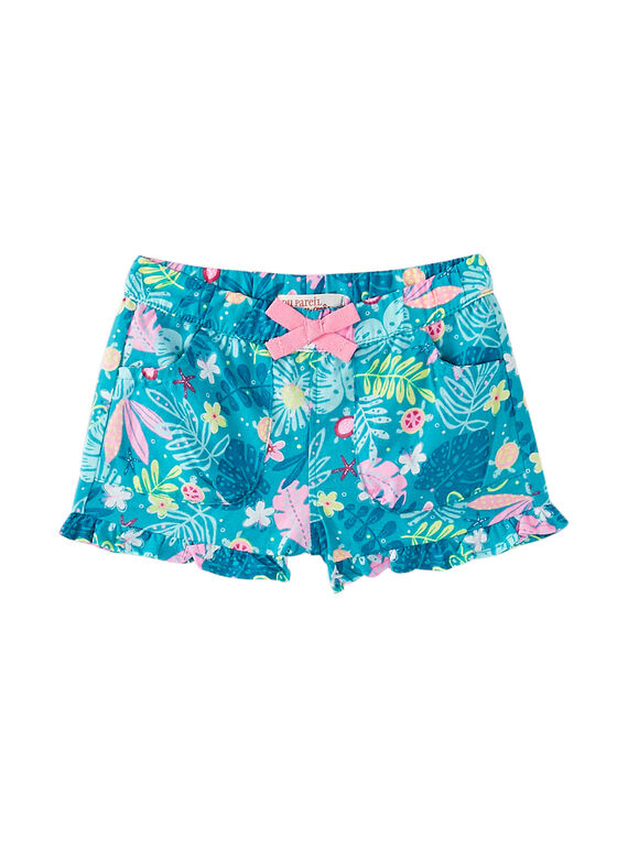 Short imprimé layette fille JIQUASHO1 / 20SG09R1SHO621