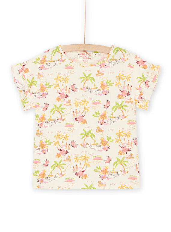T-shirt écru foncé à imprimé exotiques RASUMTI1 / 23S901Y4TMC003