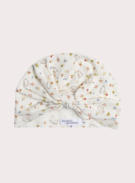 Turban naissance imprimé fantaisie XOU1BAN / 25WF4051CHA000