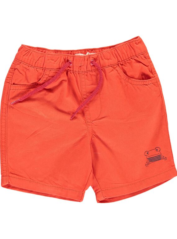 Bermuda orange bébé garçon CUJOBER10 / 18SG10S4BERE400